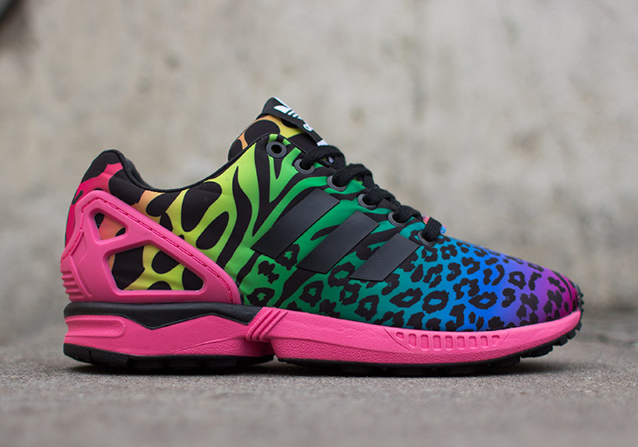 zx flux rose et noir femme